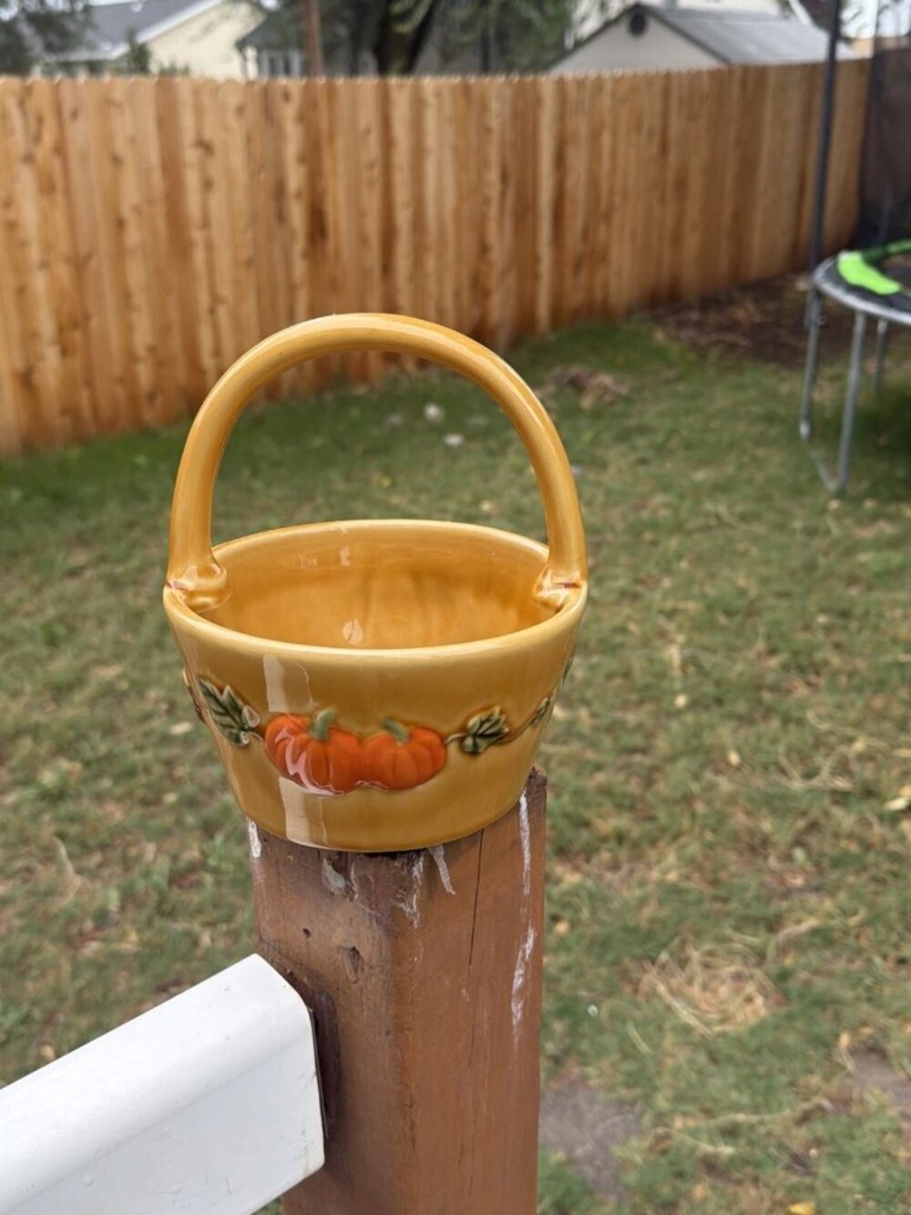 Croft & Barrow Fall Collection Ceramic Pumpkin & Acorn Basket